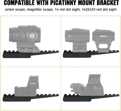 0.5" Height Picatinny Riser Mount