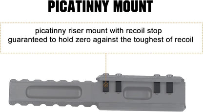 0.5" Height Picatinny Riser Mount