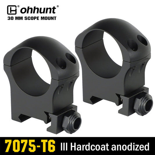 ohhunt® Pro 7075 Aluminum Picatinny 30mm Scope Rings for Picatinny Rail - High Profile