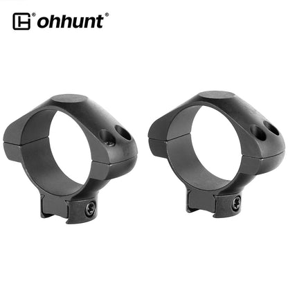 ohhunt® Steel 30mm Scope Rings for 3/8" 11mm Dovetail Rails Low Profile 2PCs