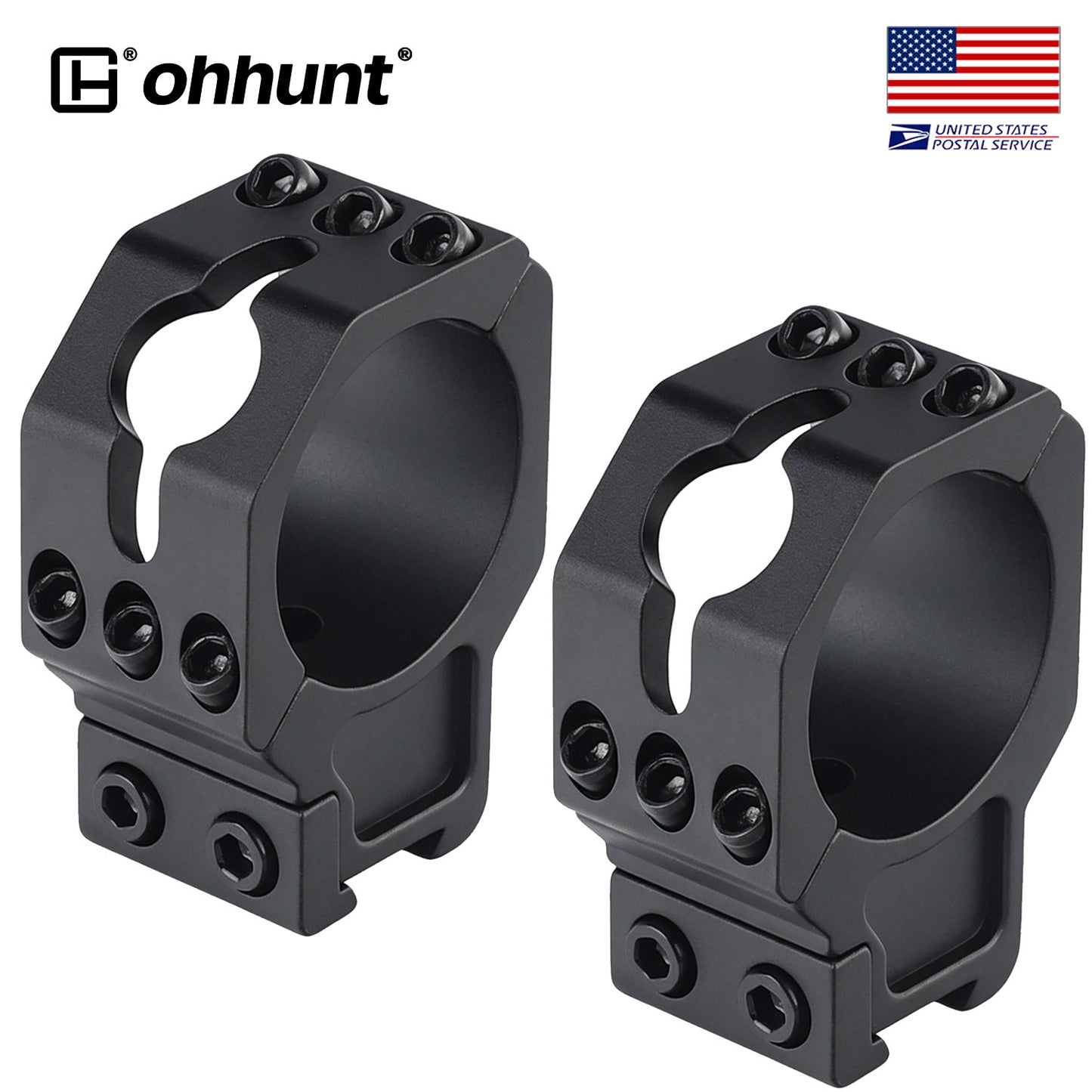 30mm Dovetail Scope Rings for 3/8“ 11mm Dovetail Rails -High Profile 1.25" Height