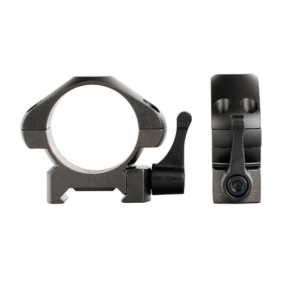 ohhunt® Steel Quick Release 30mm Picatinny Scope Rings Mount Low Profile 2PCs
