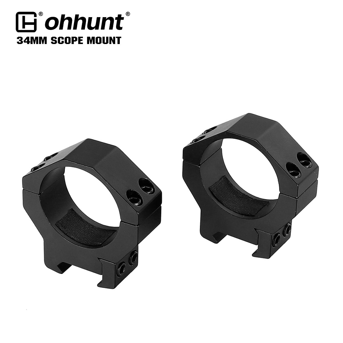 ohhunt® Picatinny 34mm Scope Rings Low Profile 2PCs