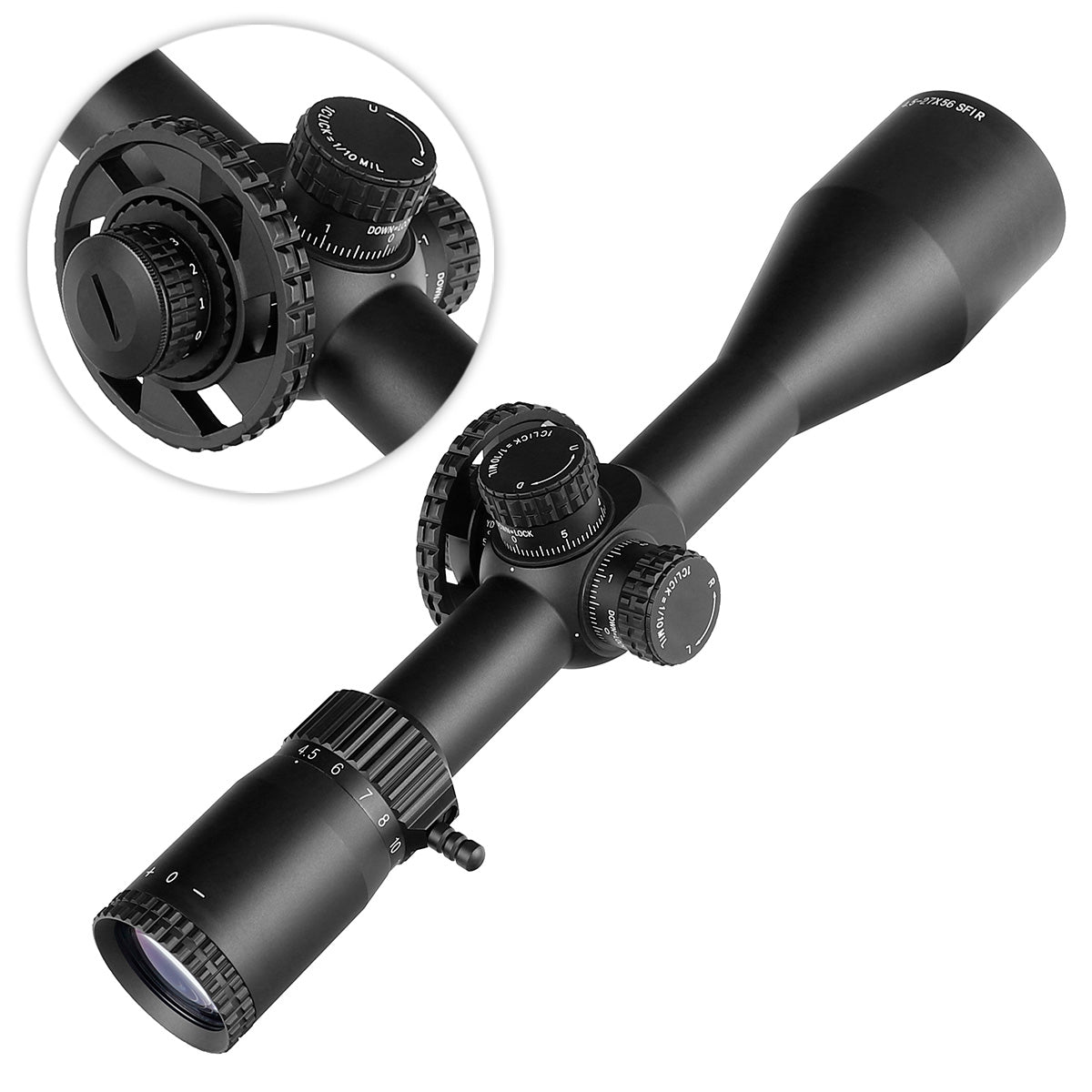 ohhunt 4.5-27X56 SFIR Rifle Scope with Sunshade - Wire Reticle