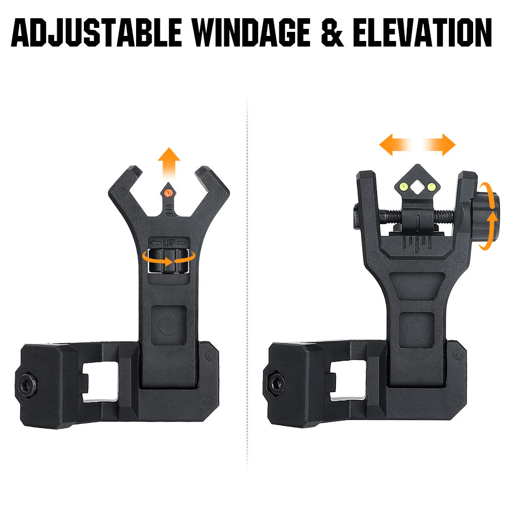 ProWildGear 45 Degrés Flip Up Offset Réglage Manuel Avant
