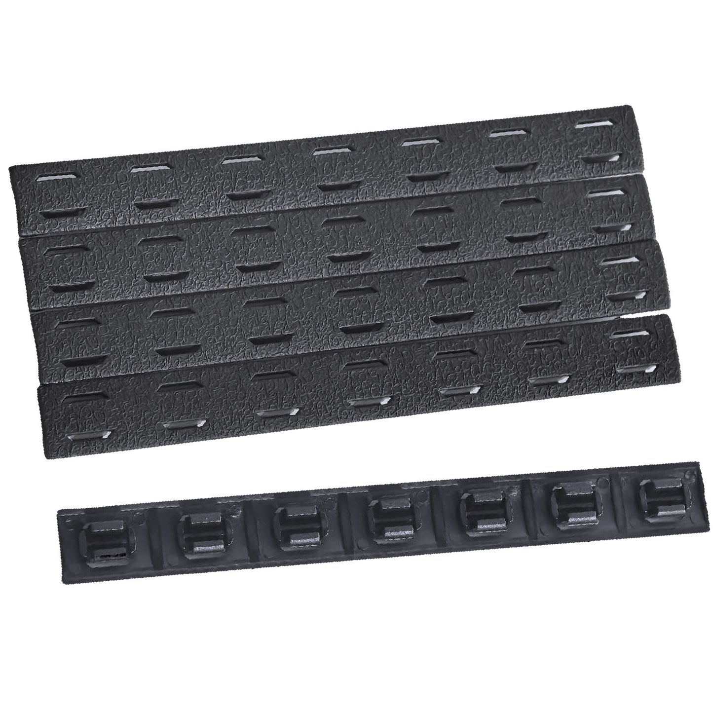 5.5 inch M-LOK Rail Covers Kit Non-Slip Handguard Cover Panel - Black, 5 PCS