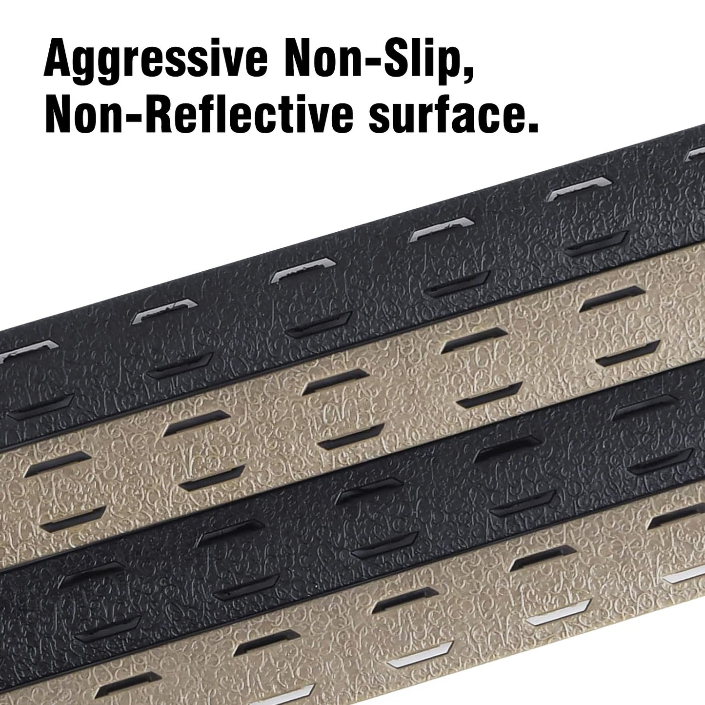 5.5 inch M-LOK Rail Covers Kit Non-Slip Handguard Cover Panel - Black, 5 PCS