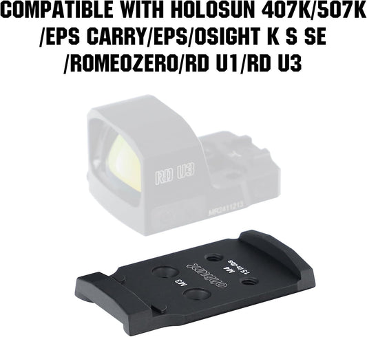 ohhunt Optic Adapter Plate Compatible with Walther PDP 2.0, Compatible with Holosun 407K/507K/EPS Carry/EPS/Osight K S SE/RomeoZero