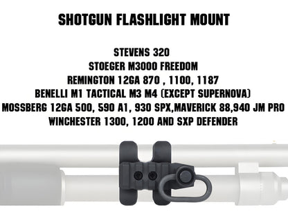 ohhunt® 12Ga Shotgun Barrel Clamp & Light Mount with 1.25" QD Sling Swivel