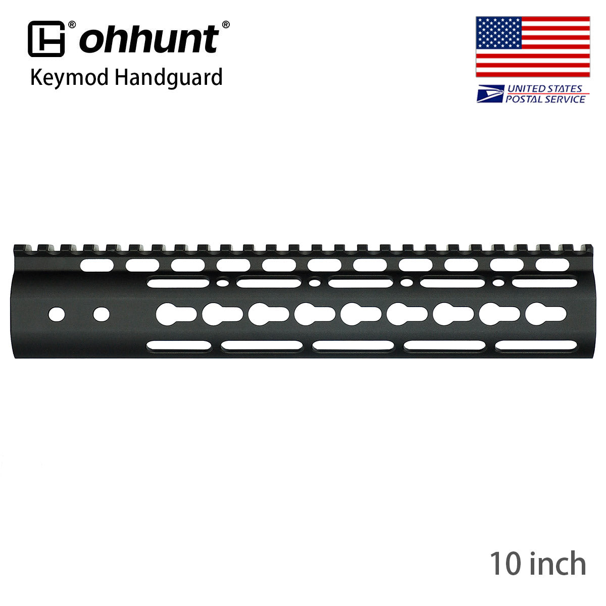 ohhunt AR-15 Free Float Keymod Handguard com porca de barril 7 "9" 10 "12" 13,5 "15" corrimão para 223/556
