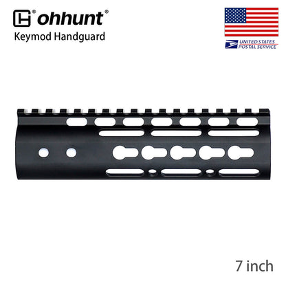 ohhunt AR-15 フリーフロート Keymod ハンドガード バレルナット付き 7インチ 9インチ 10インチ 12インチ 13.5インチ 15インチ ハンドレール 223/556用