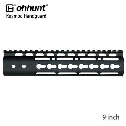 ohhunt AR15 Free Float Keymod Handguard with Barrel Nut - 9 inch