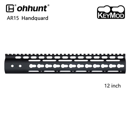 ohhunt AR-15 Free Float Keymod Handguard - 12 inch