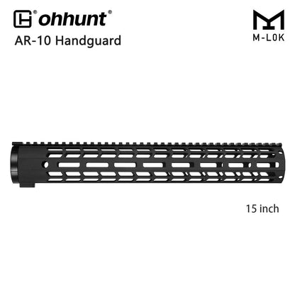 ohhunt® Ultra Light AR10 LR308 M-lok Free Float Handguard - 15 inch