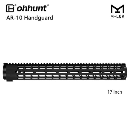 ohhunt® Ultra Light AR10 .308 M-lok Free Float Handguard - 17 inch