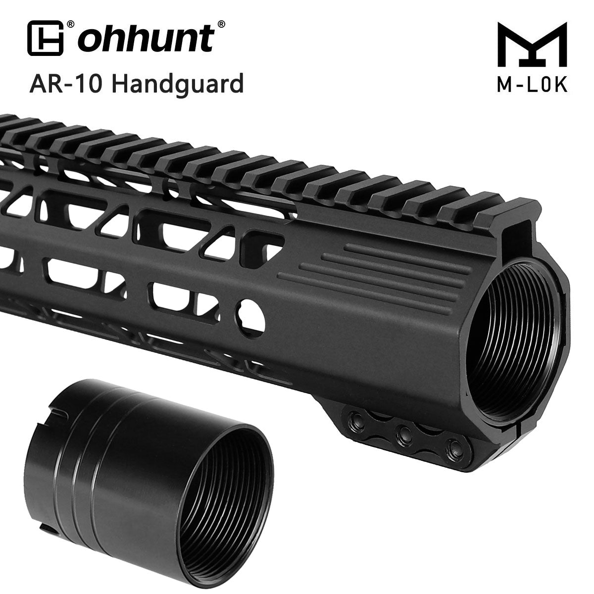 ohhunt® AR-10 Steel Barrel Nut 18 TPI for Slim AR10 Handguard