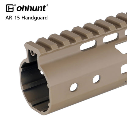 ohhunt® AR15 M-lok Free Float Handguard with Steel Barrel Nut  7" 9" 10" 12" 13.5" 15"