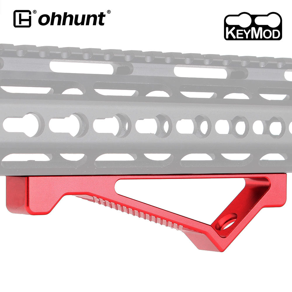 Keymod Fore AR-15 keymod Angled Foregrip Aluminum Handstop for handguard - Red – ohhunt