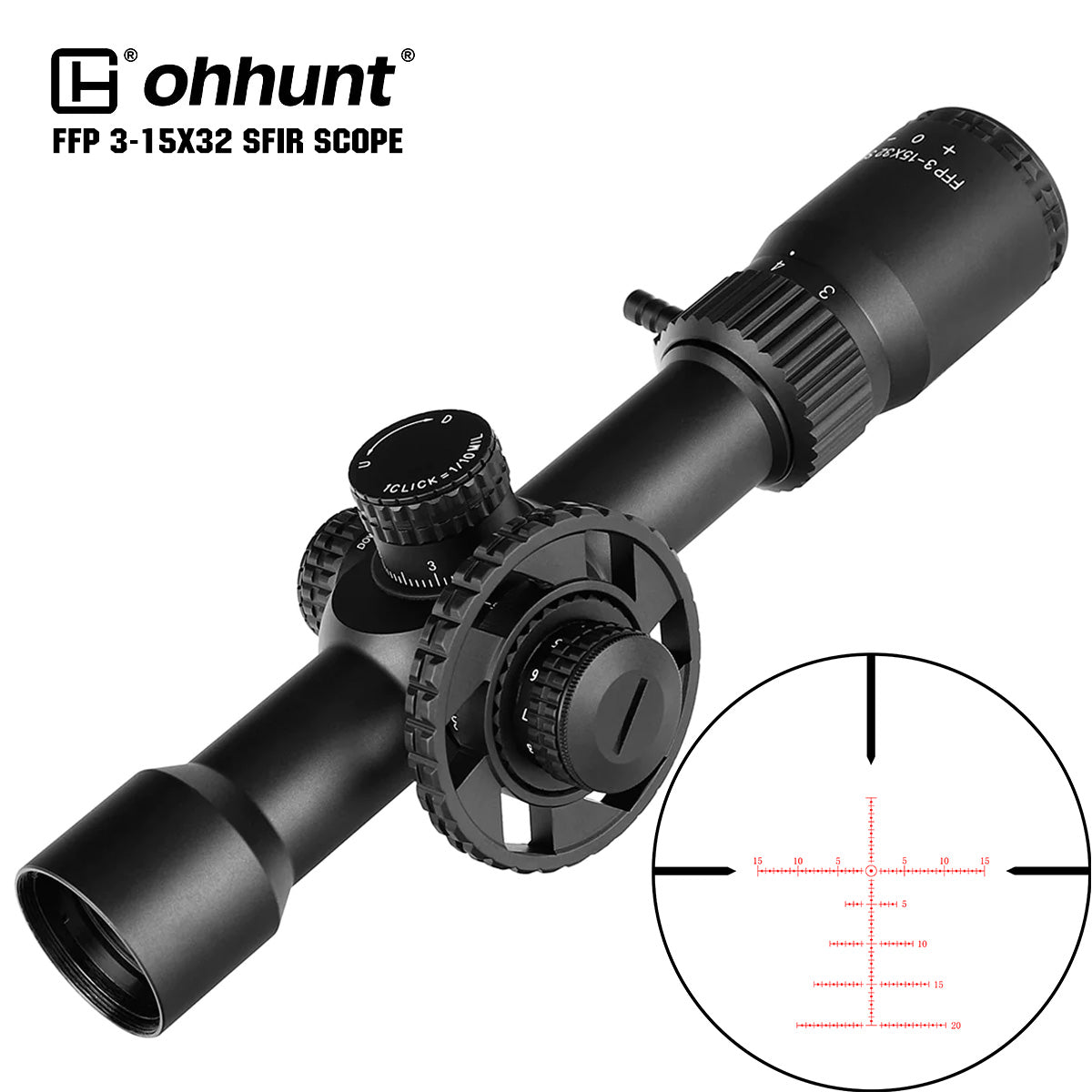 ohhunt® LR FFP 3-15X32 SFIR Rifle Scope