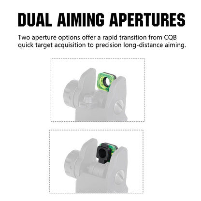 Fiber Optic Flip Up Sights for Picatinny Rails