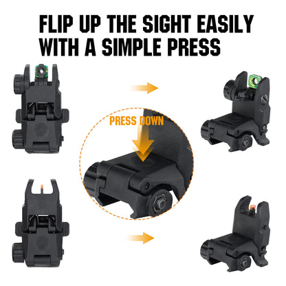 Fiber Optic Flip Up Sights for Picatinny Rails
