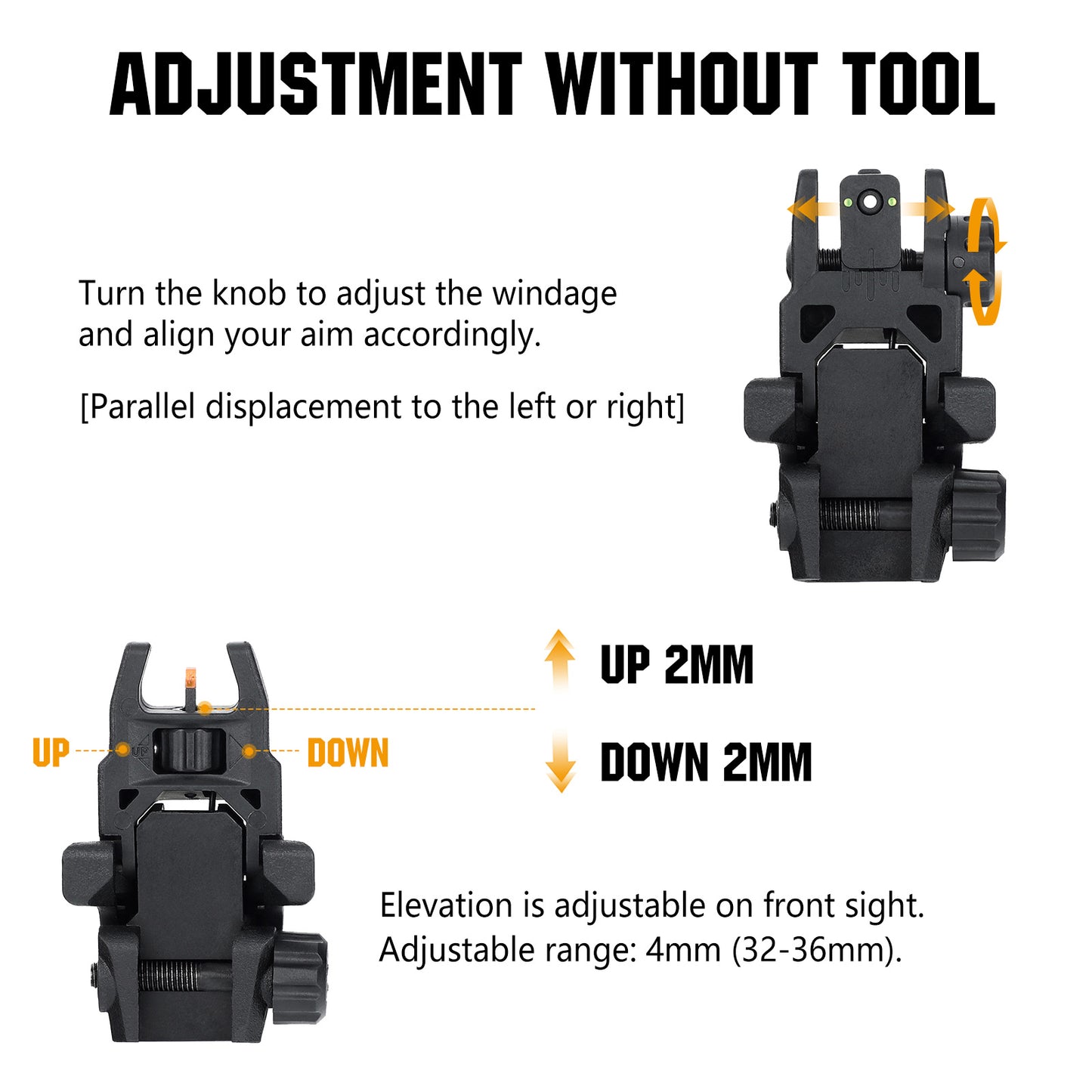 Fiber Optic Flip Up Sights for Picatinny Rails