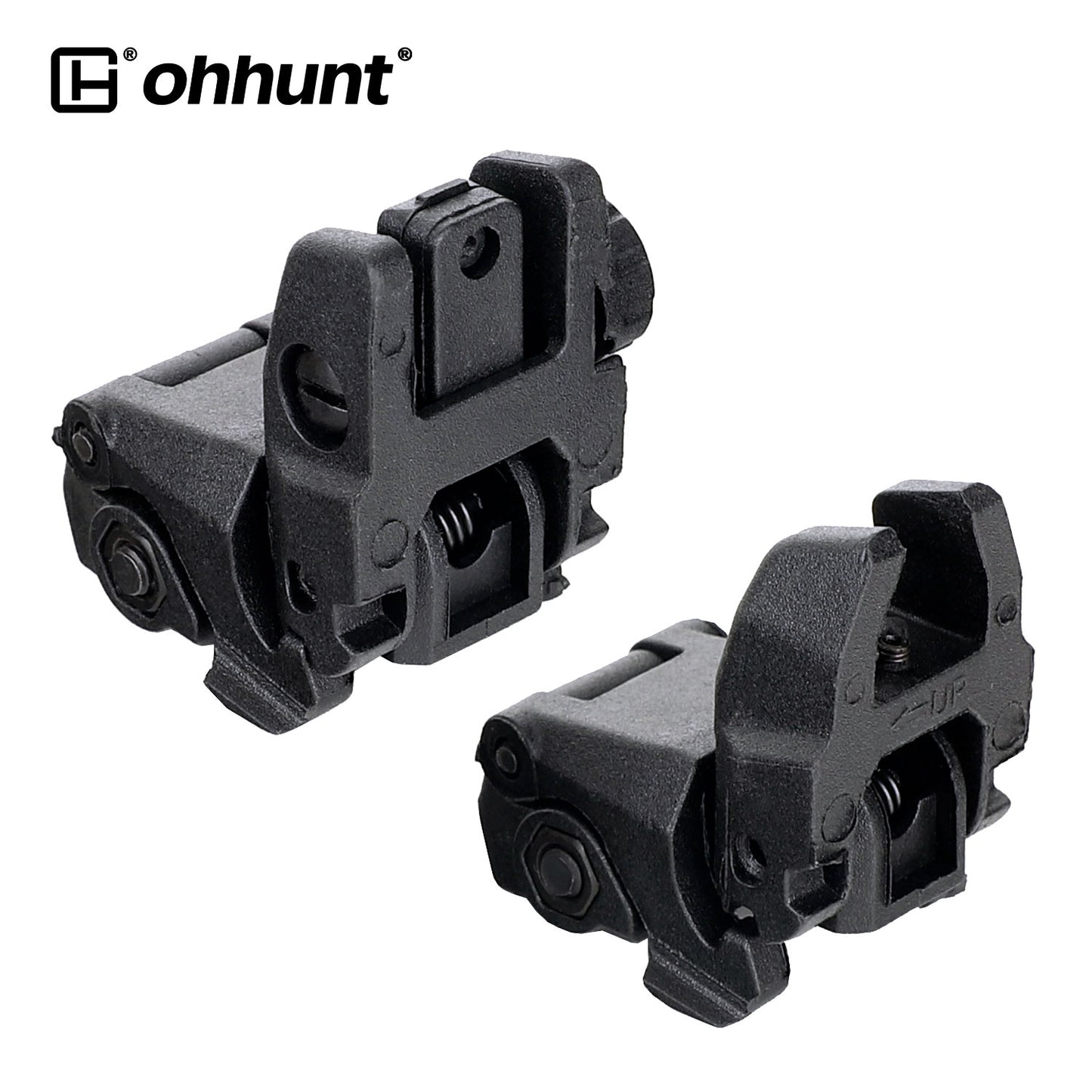Ohhunt 5 Pairs Polymer AR15 Flip up Sight Iron Sights