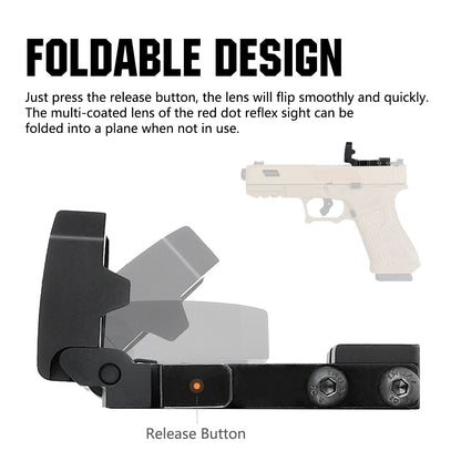 Foldable Design Compact Folding RMR Reflex Sight