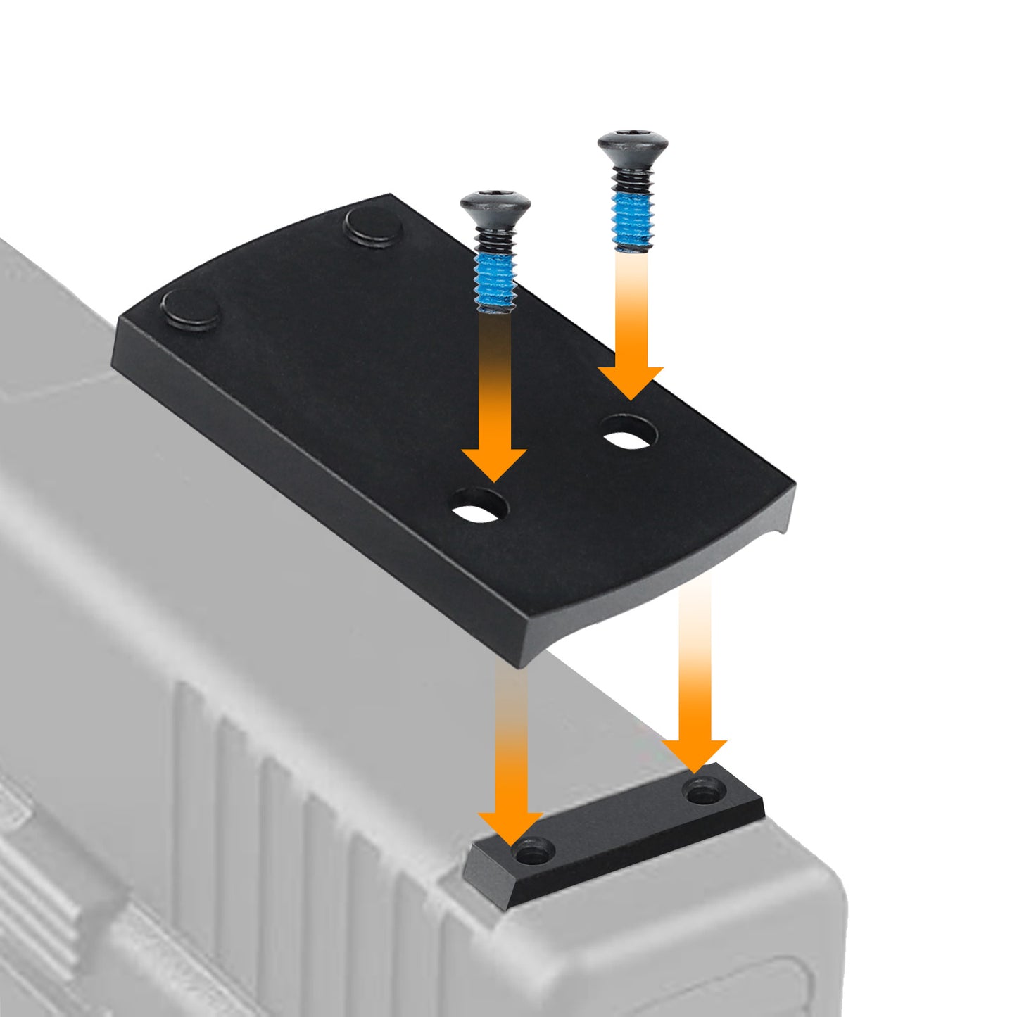 ohhunt® Glock Red Dot Adapter Plate Compatible with RMSc Footprint Red Dot Holosun 407K/507K/EPS