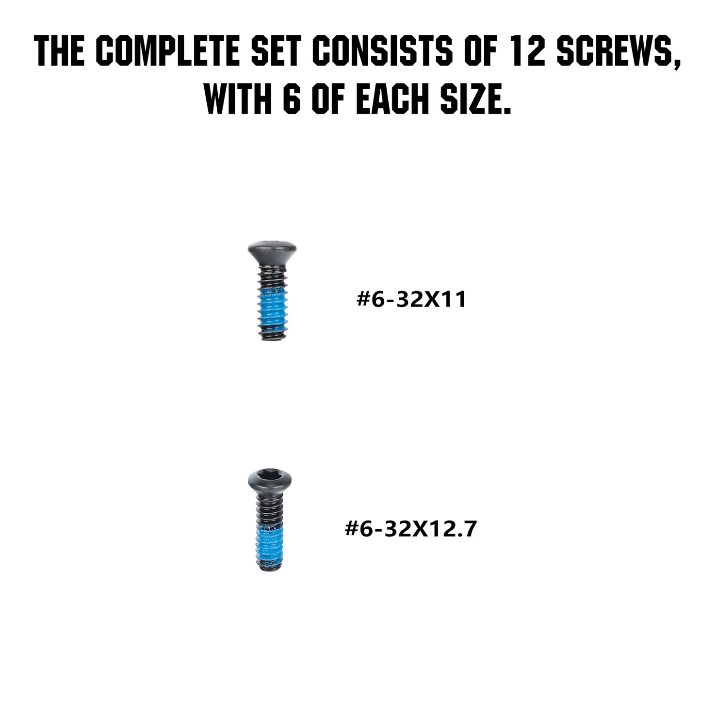 ohhunt® Replacement #6-32 Red Dot Screws for Holosun 407K/507K/EPS/EPS Carry fit S&W Equalizer, M&P 5.7, M&P 22 Magnum