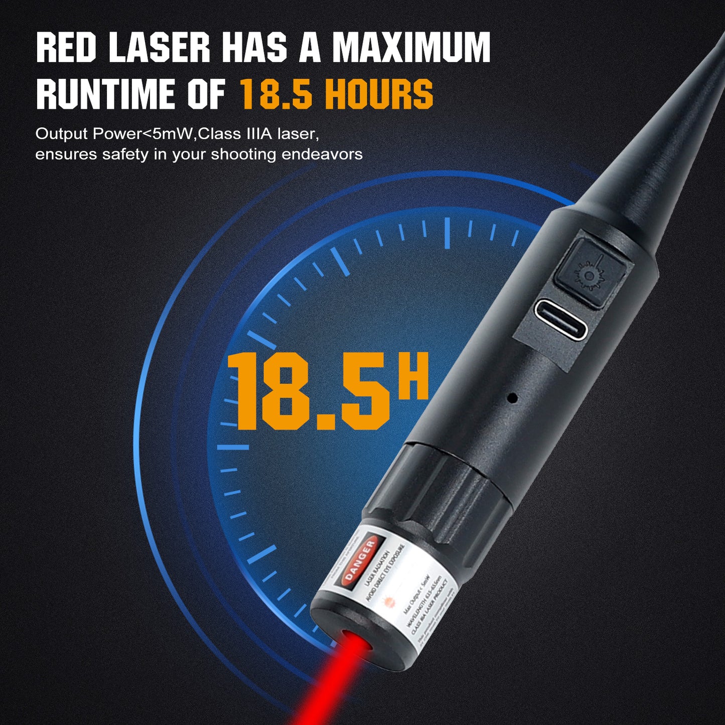 ohhunt® Rechargeable Style Bore Sight Kit, Compatible with 0.159 to .998 Calibers with 32 Adapters