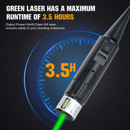 ohhunt® Rechargeable Style Bore Sight Kit, Compatible with 0.159 to .998 Calibers with 32 Adapters