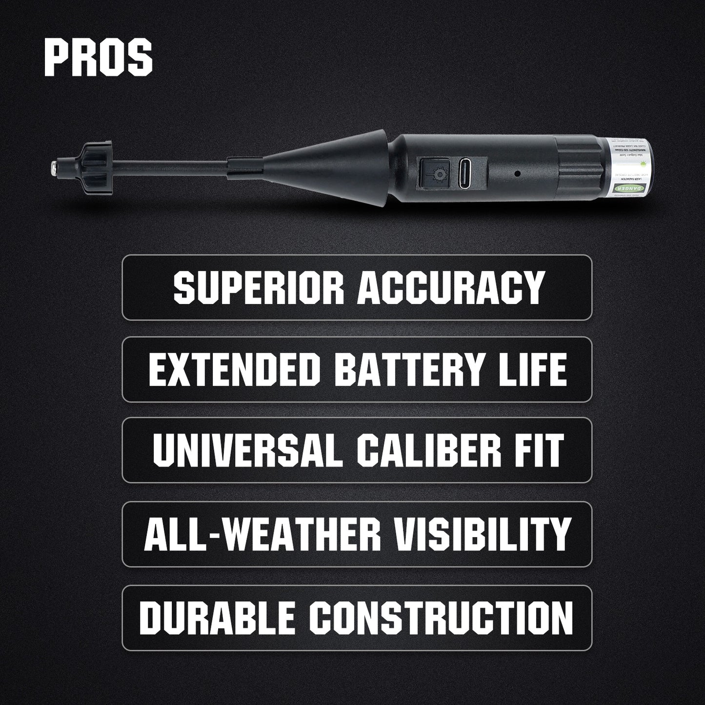 ohhunt® Rechargeable Style Bore Sight Kit, Compatible with 0.159 to .998 Calibers with 32 Adapters