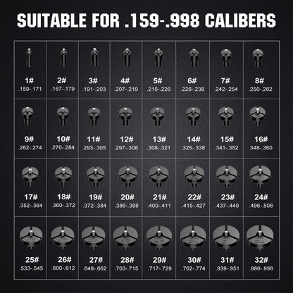 ohhunt® Rechargeable Style Bore Sight Kit, Compatible with 0.159 to .998 Calibers with 32 Adapters