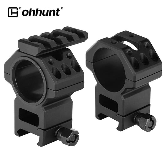 ohhunt 1 inch 30mm Scope Rings with Detachable Top Picatinny Rail Base High Profile