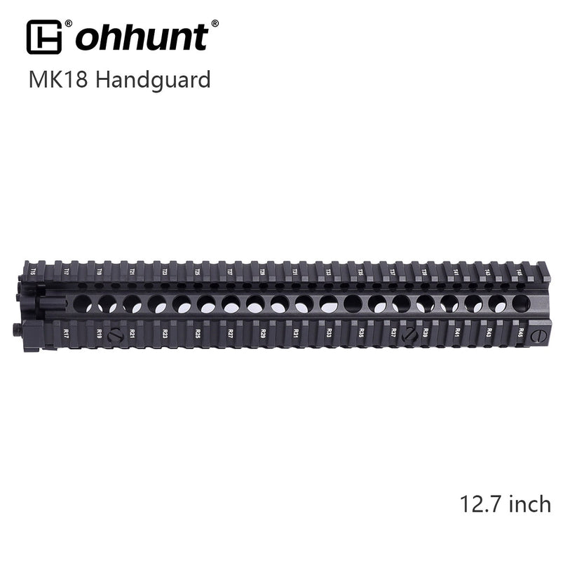 MK18 M4A1 Quad Rail Handguard Twopieces Free Float Design for AR15