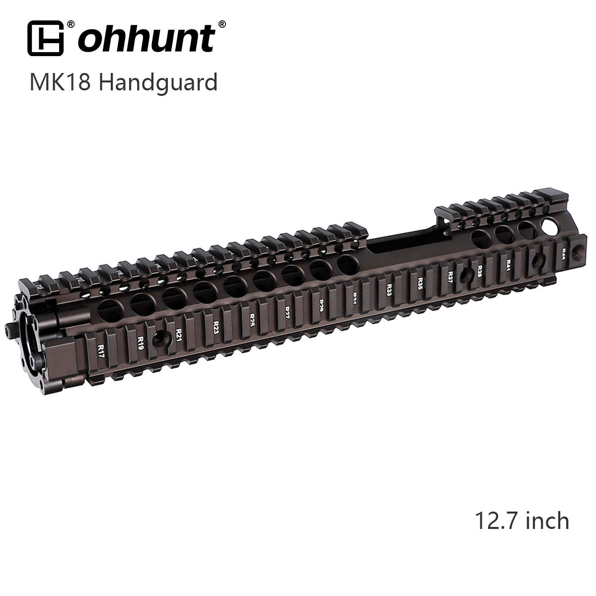 ohhunt® Coyote Tan MK18 M4A1 Handguard with FSP Cutout Free Float Quad Rail Drop-in Design for M4A1 AR-15 Deep FDE - 12.7 inch