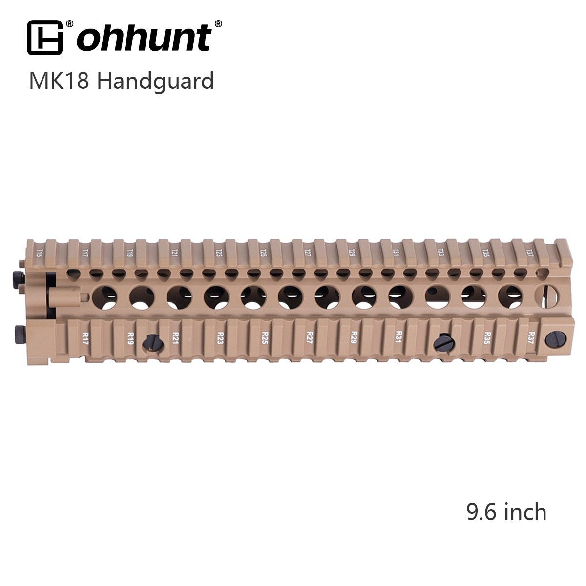 Tan Mid-Length MK18 Quad Rail Handguard