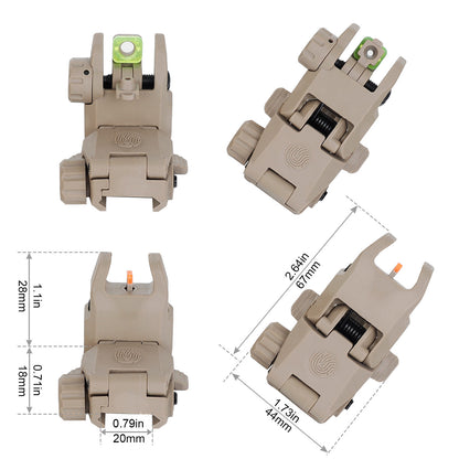 flip-up fiber optic sights size