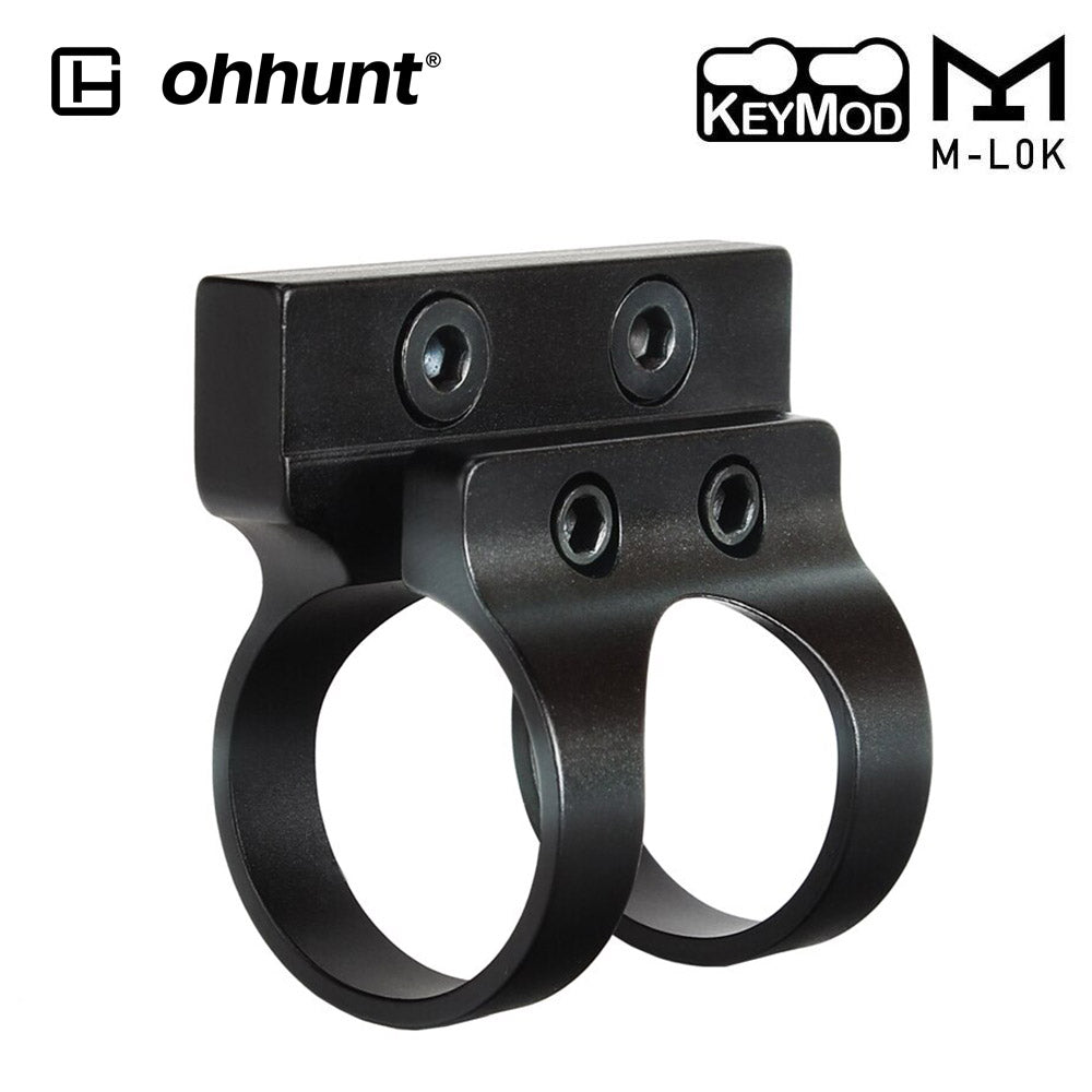 ohhunt 1 in Offset Flashlight Torch Mount Fit Both M-lok & Keymod Rails