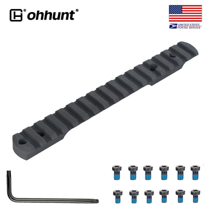 ohhunt® Steel 0 MOA Long Action Remington 700 Picatinny Rail Scope Mount with #6-48/#8-40 Screws