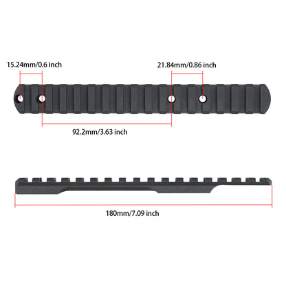 ohhunt® Steel 0 MOA Short Action Remington 700 Picatinny Rail Scope Mount with #6-48/#8-40 Screws
