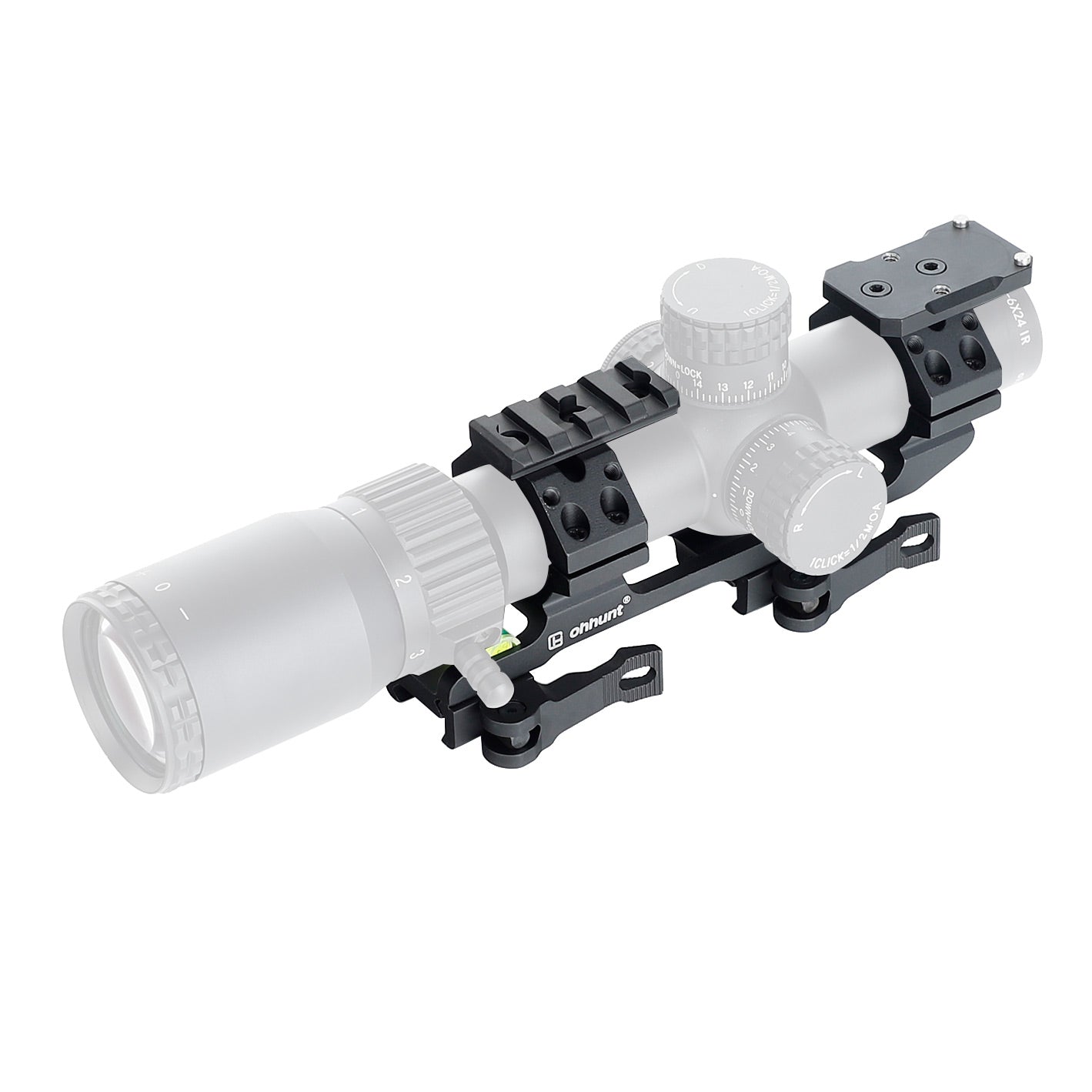  30mm QD Scope Mount with RMR Adapter and Picatinny Rail on Top 