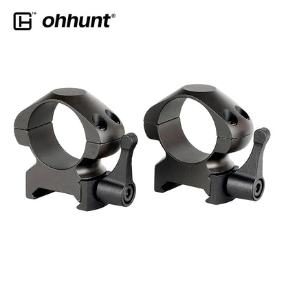 ohhunt® Steel Quick Release 1 inch Picatinny Scope Rings Mount Medium Profile 2PCs