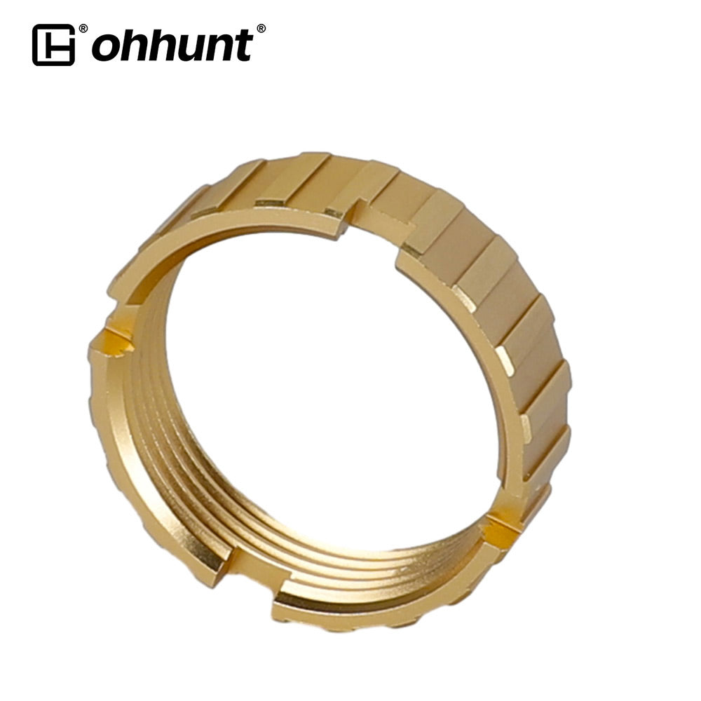 ohhunt® Ultralight QD End Plate & Castle Nut Set for AR-15 AR-308 - Black Gold Silver Color