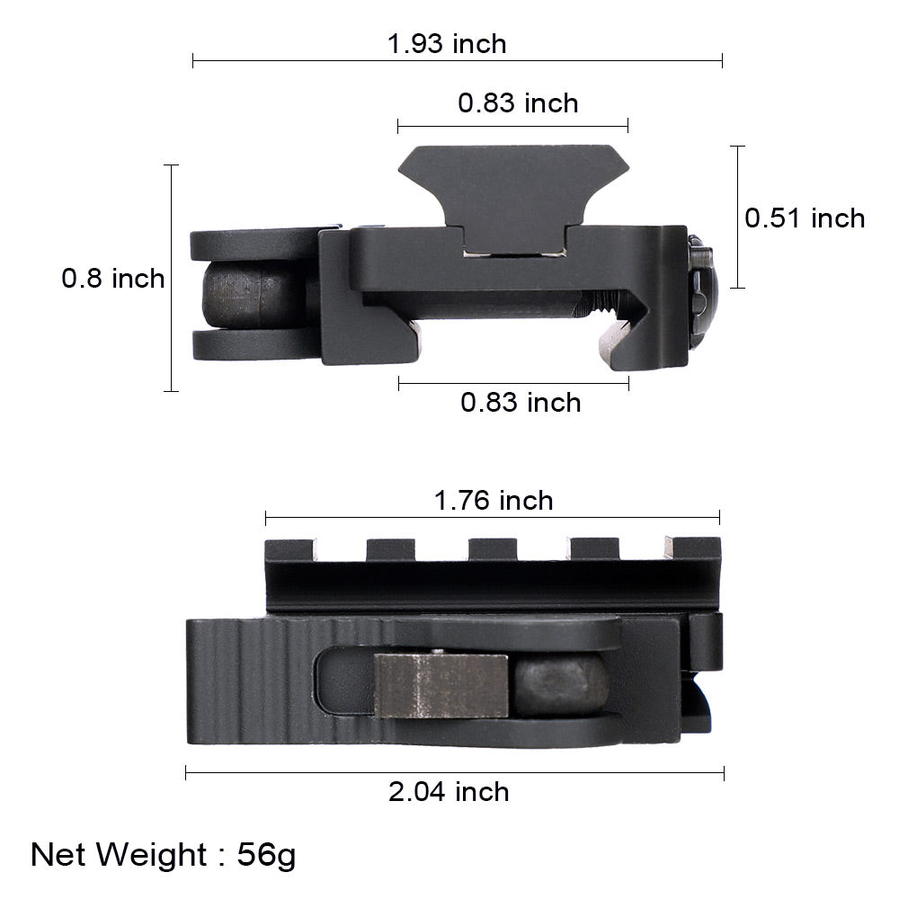 Vism Picatinny Riser Ultra Cheap Picatinny Rail Riser Mount for Red Dot – ohhunt