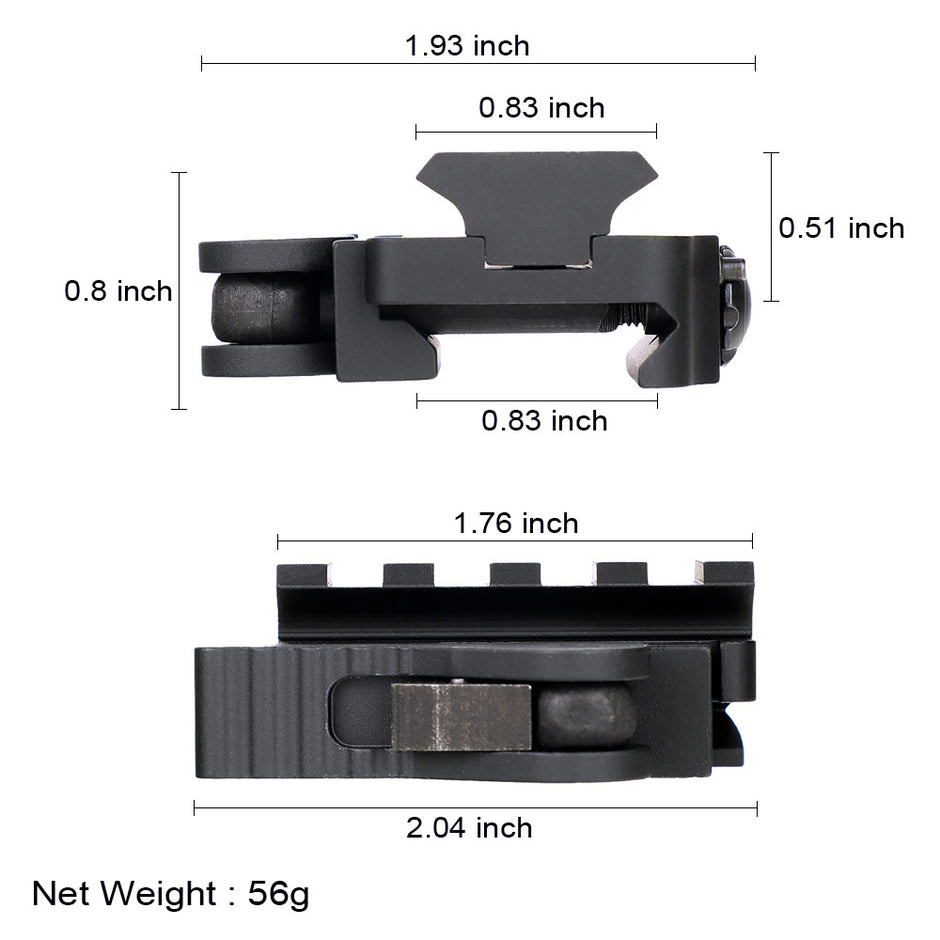 Ultra Cheap Picatinny Rail Riser Mount for Red Dot – ohhunt