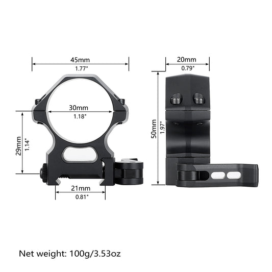  30mm Scope Rings Mount Size