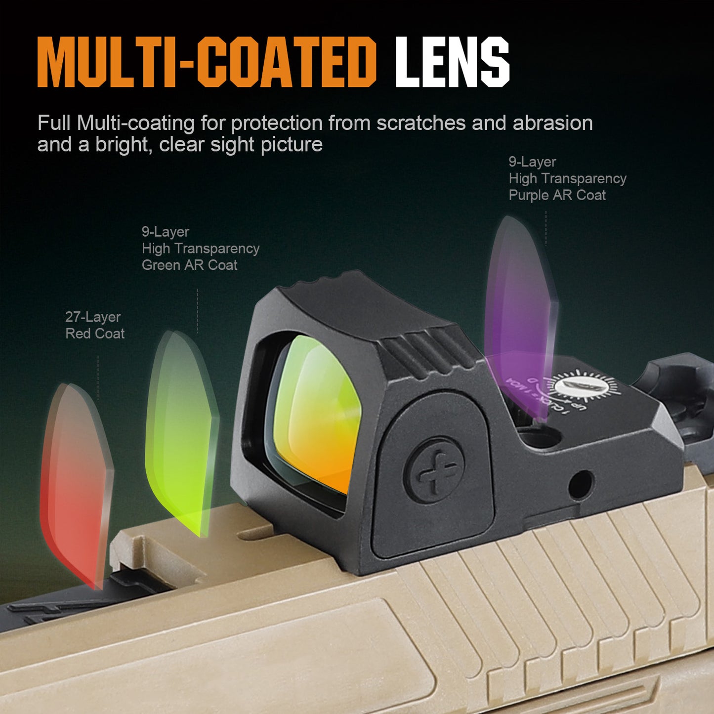 Multi-coated lens Red Dot Sight