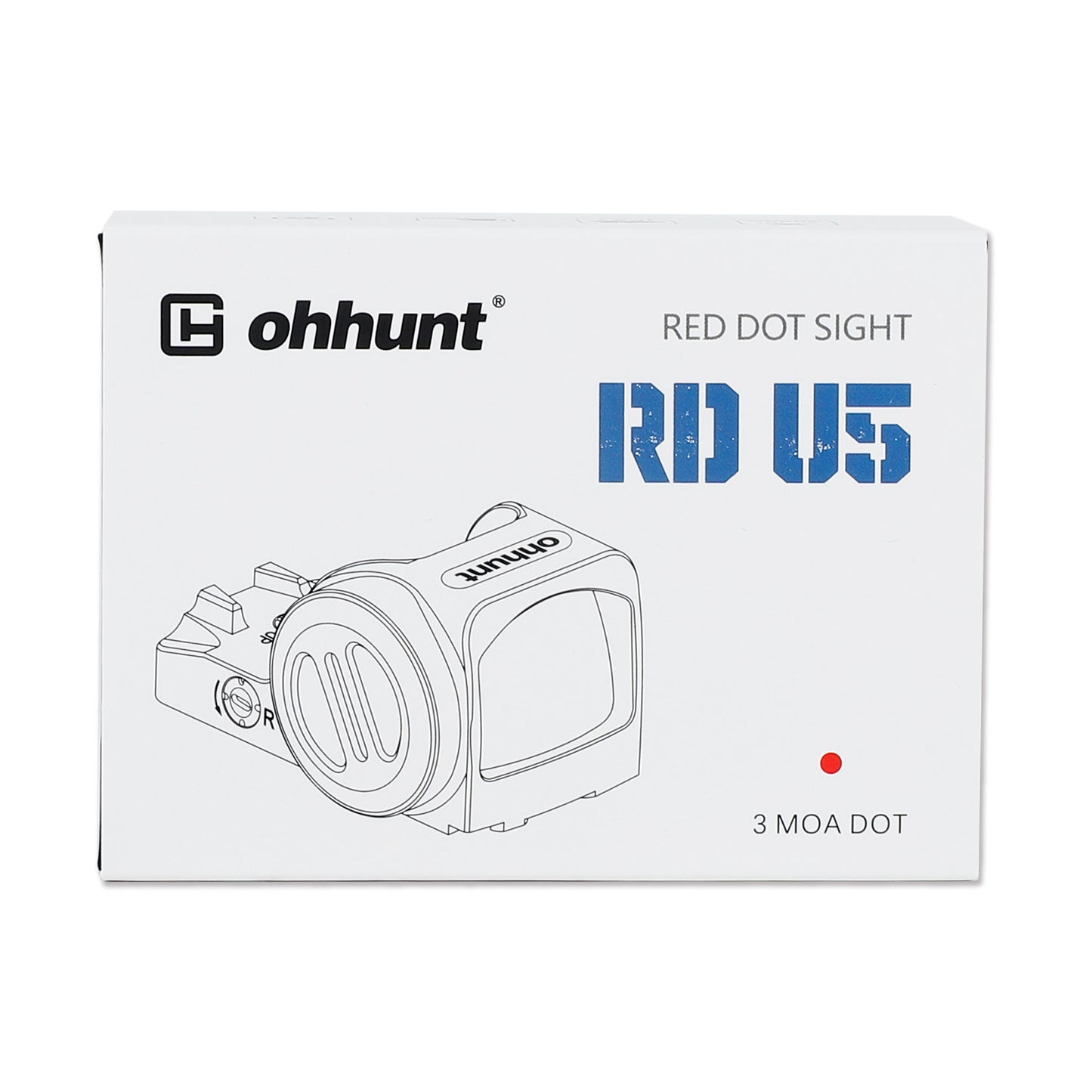 ohhunt® RD U5 3 MOA Dot Reticle Open Reflex Sight 3000G Shockproof Shake Awake Sight Compatible with Full-Size Glock MOS Systems